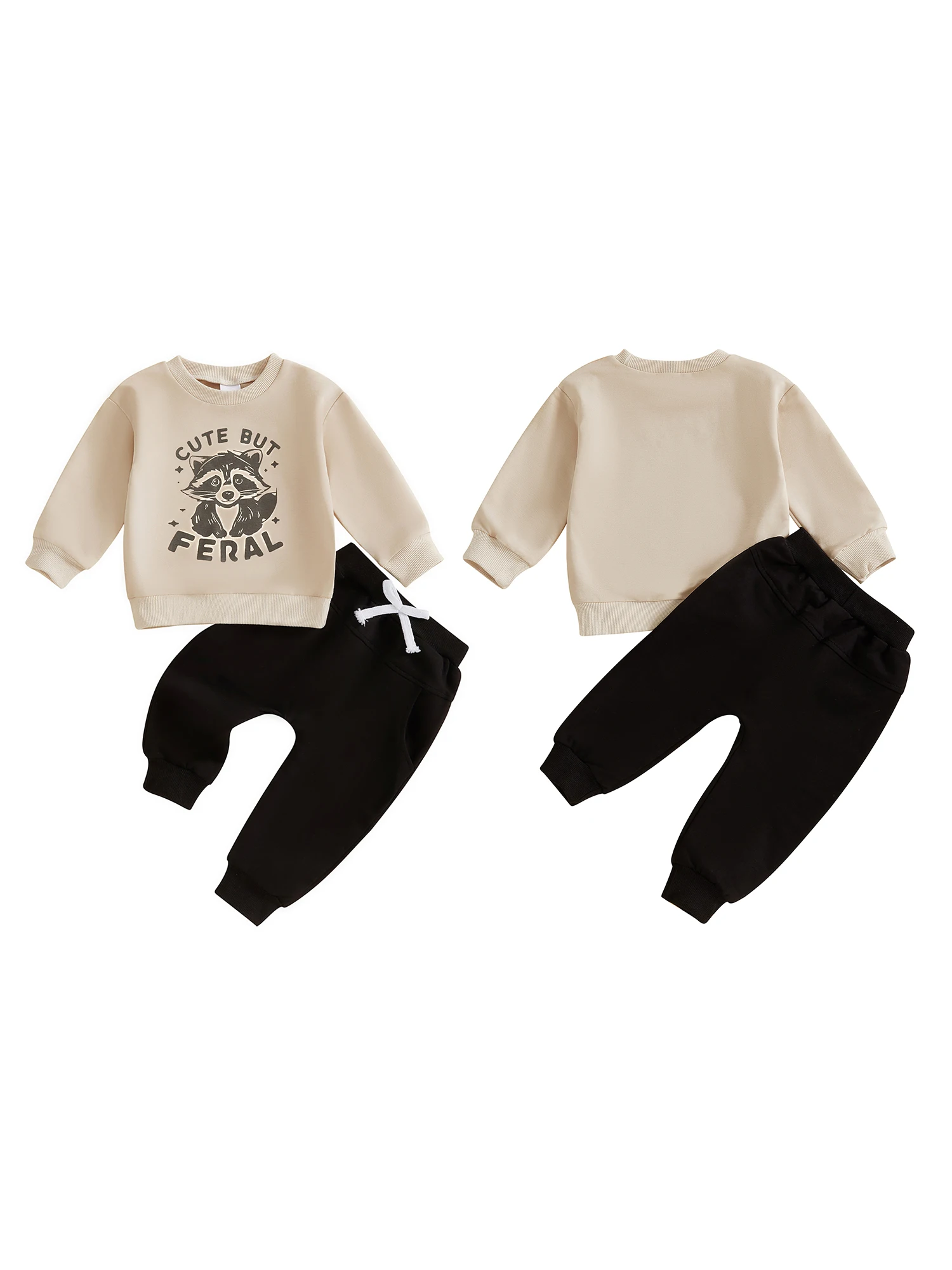 

Toddler Boy Autumn Outfit Fox Graphic Print Hoodie and Jogger Set for Baby Boys Long Sleeve Pullover and Pants 2 Piece Clothing