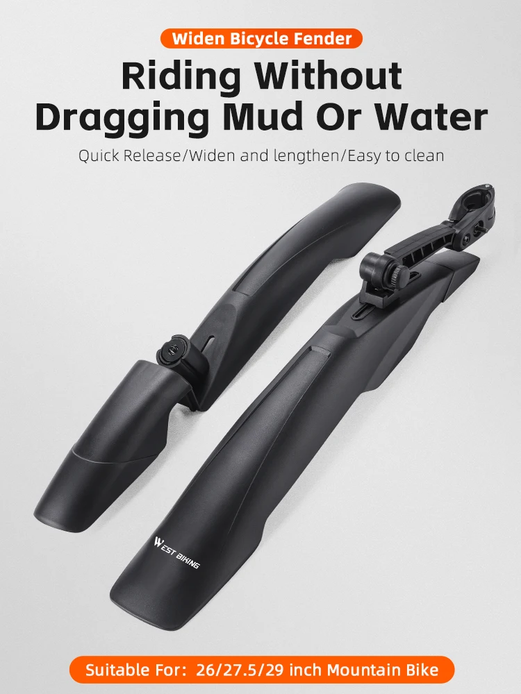 AliExpress West Biking WEST BIKING Bike Fenders Mudguard Universal Adjustable Front Rear Bicycle Fender Cycling Splash Mud Guard for 26 27 29 Inch Bike