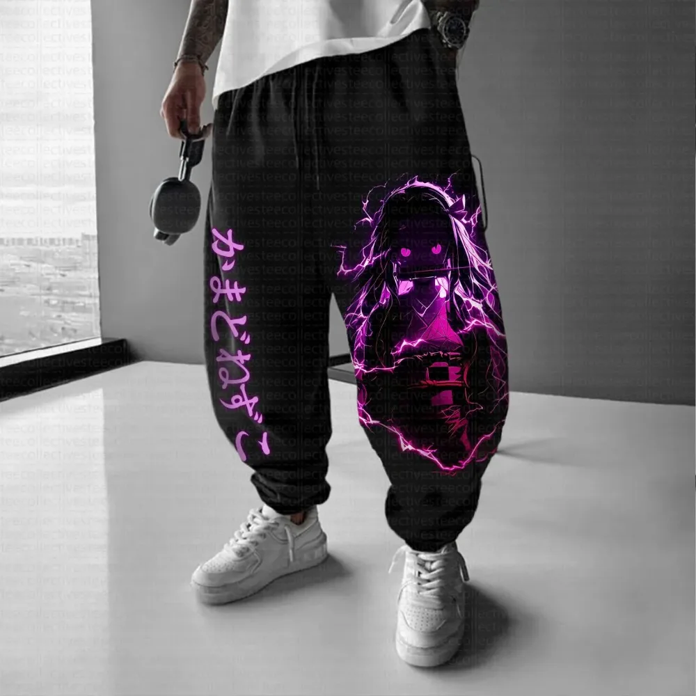 Demon Slayer Harajuku Anime Autunno Inverno Nuovo 2025 Pantaloni di cotone Alla moda Uomo Donna Hip-Hop Moda casual Pantaloni sportivi larghi