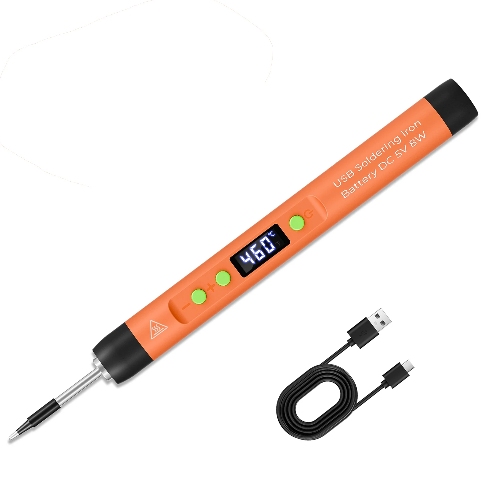 ILIBILIB HX9 Soldering Iron Kit Fast Charge 5V USB Rechargeable LCD Digital Adjustable Temp 260-460°C Fast Heating Smart Sleep