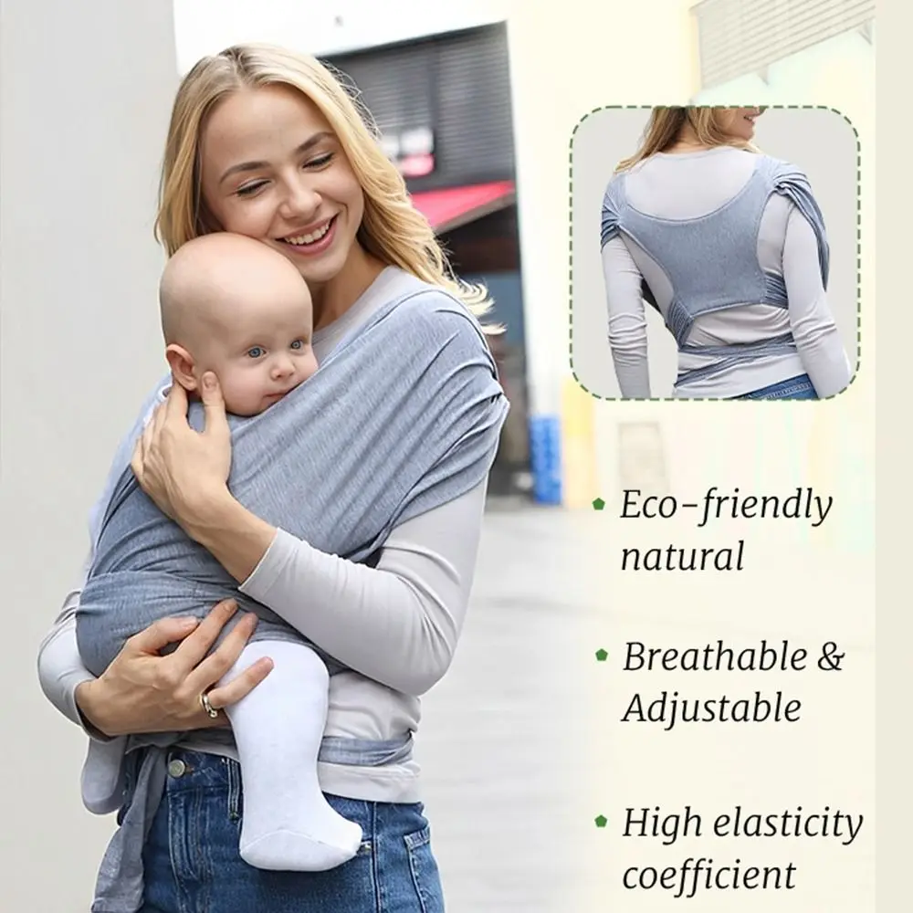 

Comfortable Baby Wrap Carrier Safety Front Holding Newborn Sling Wrap Adjustable Breastfeeding Infant Kangaroo Bag 0-36 Months