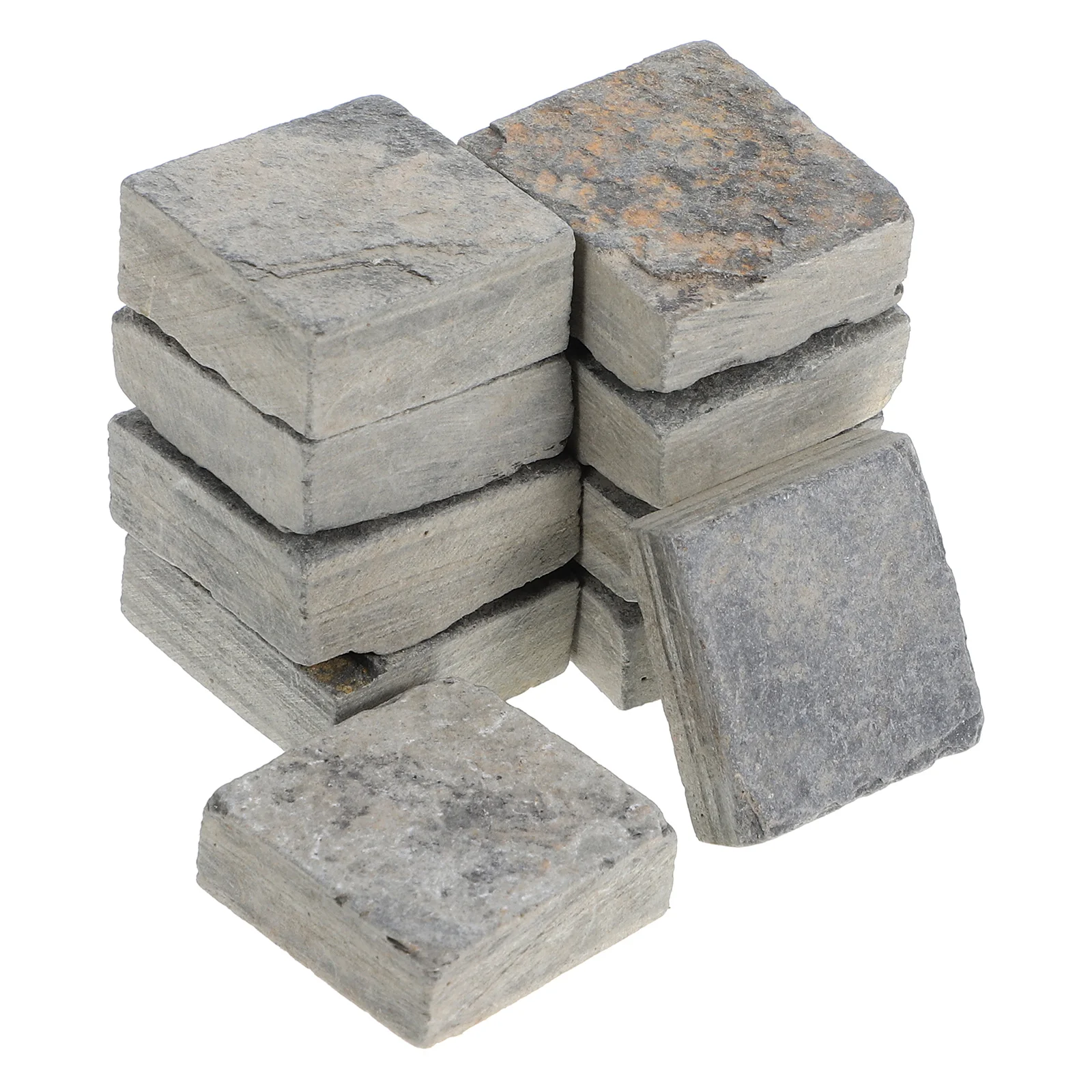 

10pcs Decorative Aquarium Landscape Stone Bricks Natural Rock Slices Aquarium Basking Rock Tortoise Stones Landscape Decoration