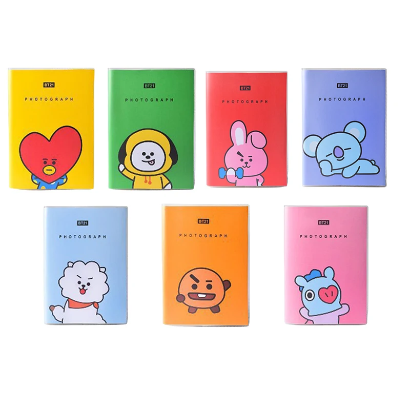 Kawaii BT21 Notebook Student Stationery Cartoon Printed Notebooks Diary Anime Peripheral Notebook Fans Gift