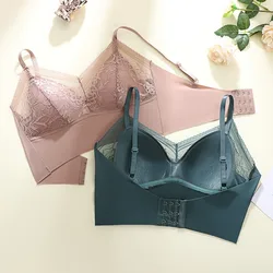 Seamless Lace Bras For Women Push Up Bra Padded Solid Color Underwear Comfort Brassiere Non-wire Crop Top Sexy Lingerie