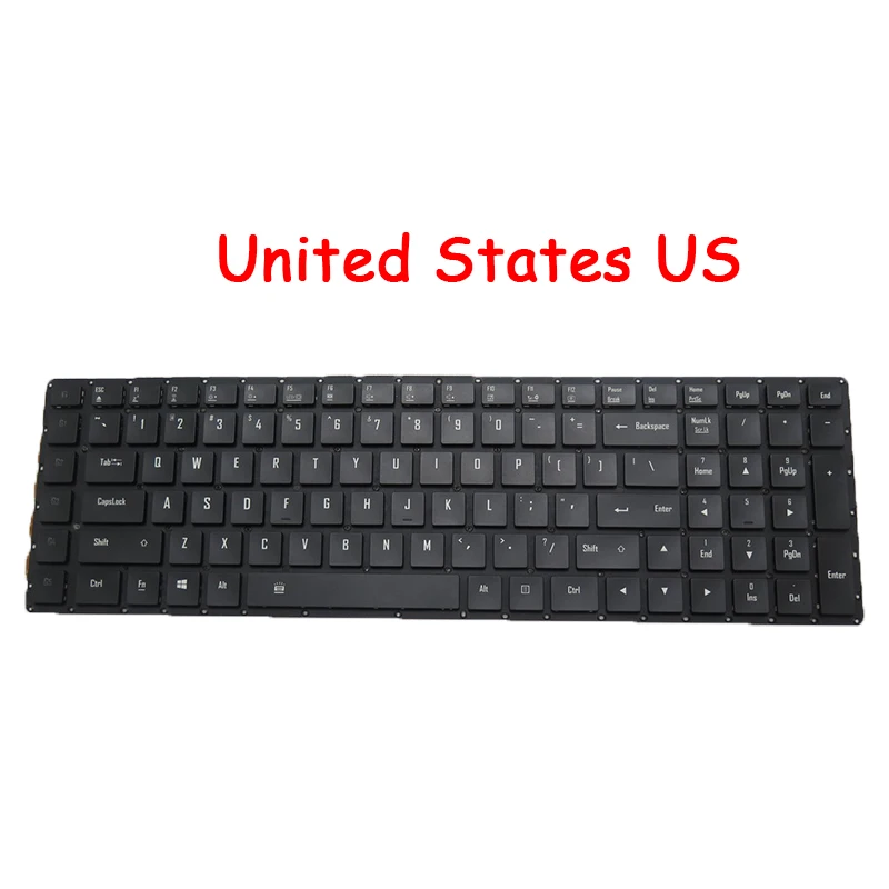 

Клавиатура для ноутбука Gigabyte X5 MD SKB1603-US 27703-USX54-G30S VER:B00 2Z703-USX54-G30S, английская, американская, черная, без рамки, Новинка