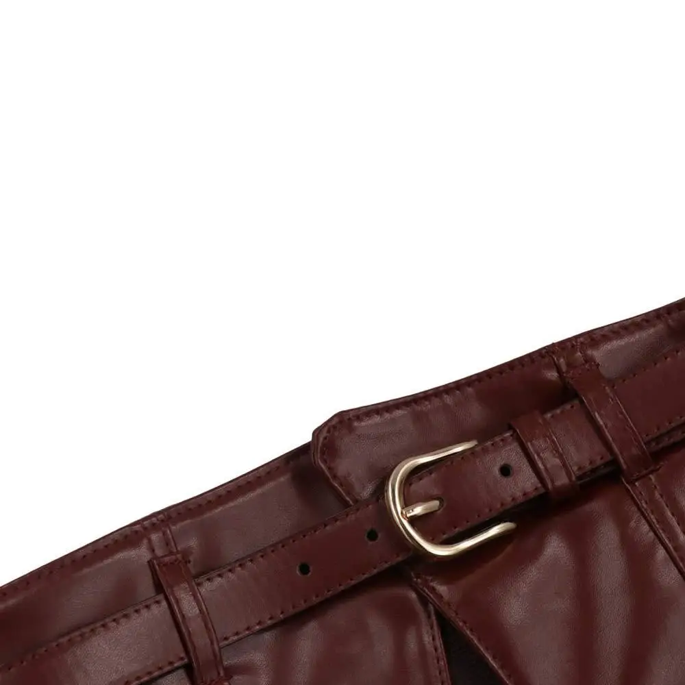 Fashion Adjustable Elastic Cummerbunds Solid Color Elastic Wide Belt PU Leather Slimming Waist Corset Dress