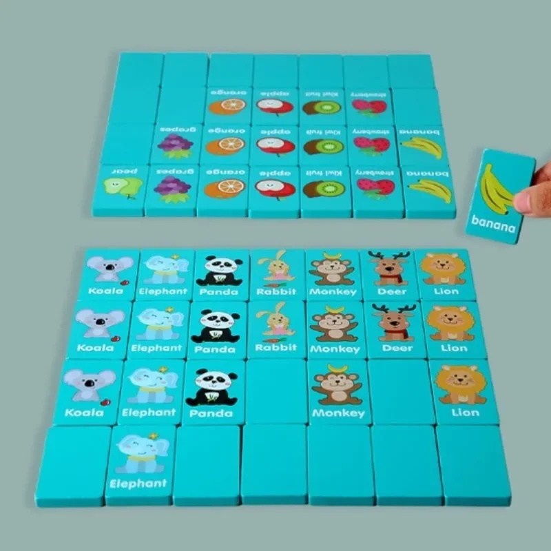 Bloques para chico Escape costero Mahjong memoria de madera Solitario juego a juego fiesta familia juegos de mesa animales rompecabezas educativos juguete
