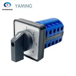 Electrical LW26-20/4 Panel Mount 20A 660V 4 Poles 4 Position Control Motor Circuit Universal Changeover Rotary Cam Switch
