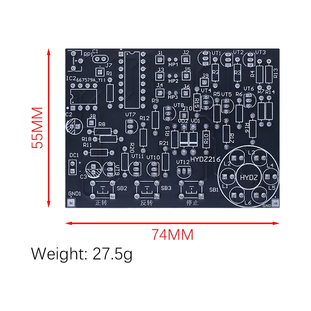 Simulation three phase AC motor forward and reverse control circuit welding kit module electronic skills training test