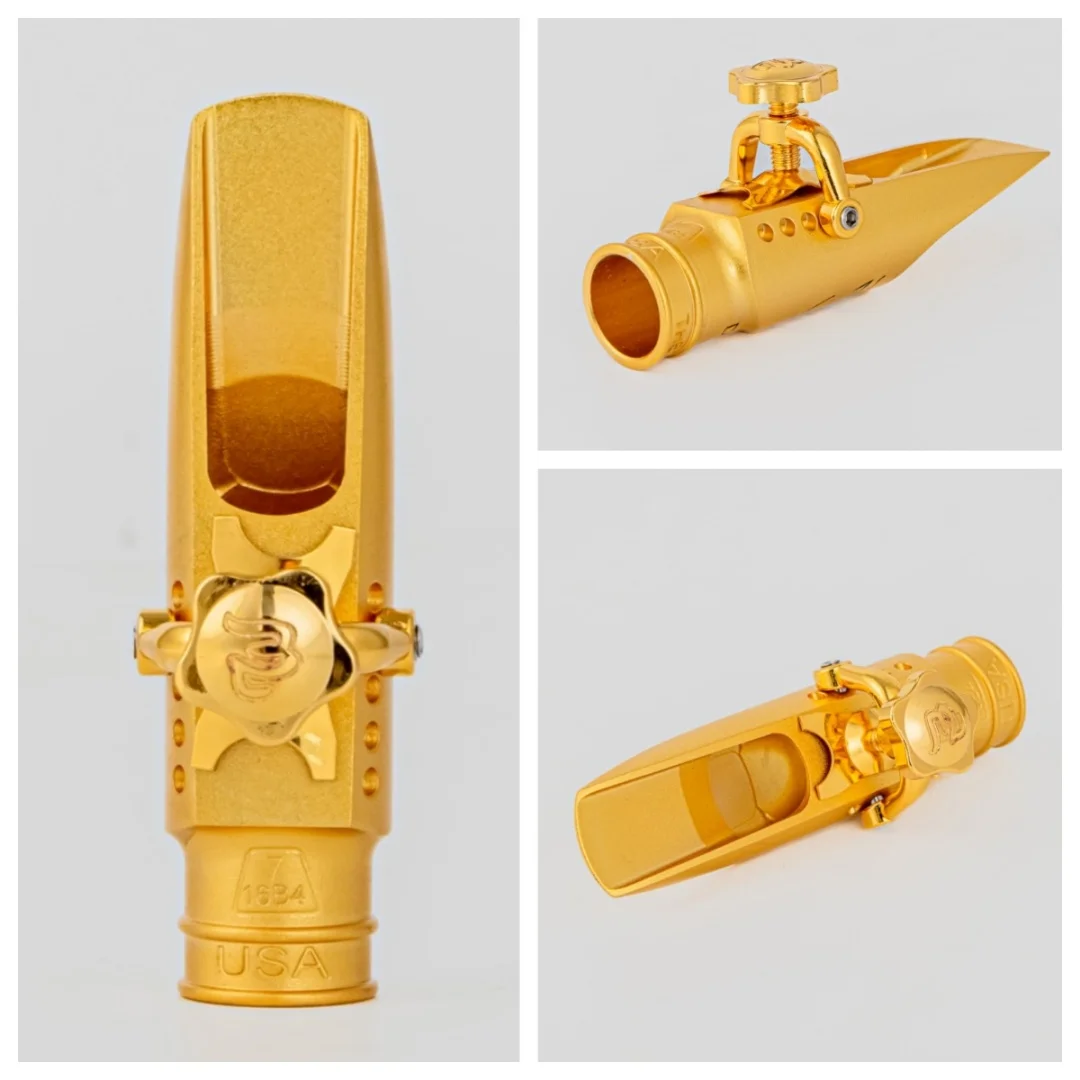 USA Professional Tenor Soprano Alto Saxophone Metal Mouthpiece, Gold Plated Pieces Accessories, High Quality, Size 56789