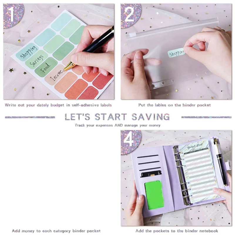 

Suitable 2X A6 Money Organizer For A6 Cash Budget Binde Budget Planner Binder With Zipper Envelopes Cash Envelopes D