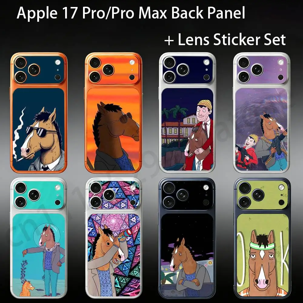 B-BoJack H-Horseman For iPhone 17proMax/17pro Full Cover Decal Skin Wrap Colorful Rear Protective Sticker Film