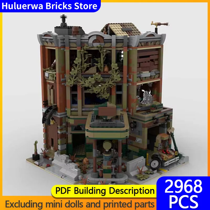 Street View Model MOC Building Brick Mobile Corner Garage Of Doomsday Modular Technology Gift Holiday Assemble Children Toy Suit