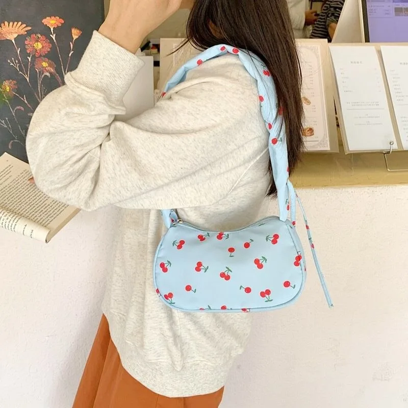 Hot Hot Sale Cute Flower Bow Print Canvas Shoulder Bags New Korean Girl Handbags Outdoor Travel Women Keys Phone Messenger Bag - Aliexpress Deal