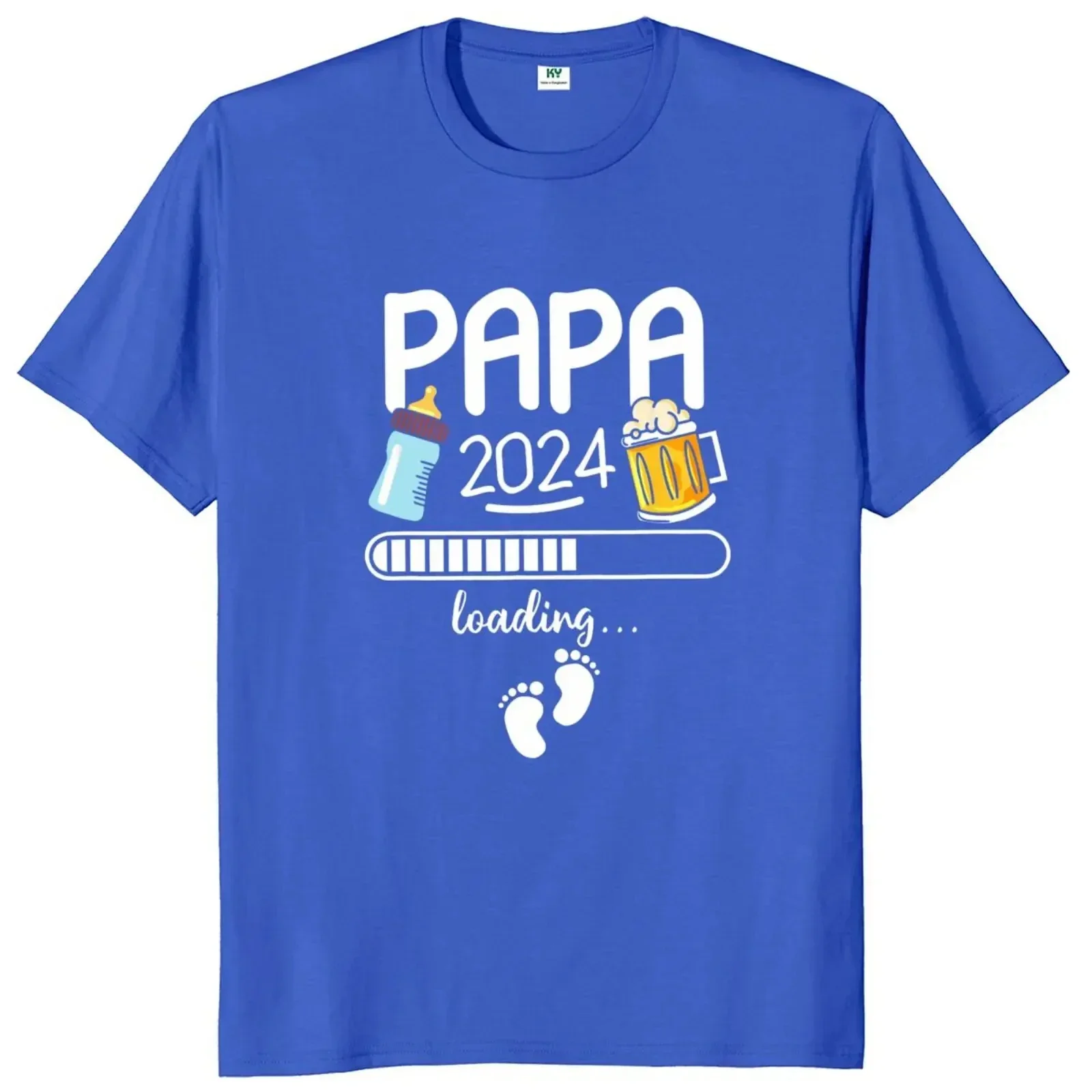 Papa 2024 2025 T Shirt Funny Future Dad Beer Lovers Gift Tee Tops 100% Cotton Unisex O-neck Oversized T-shirts EU Size