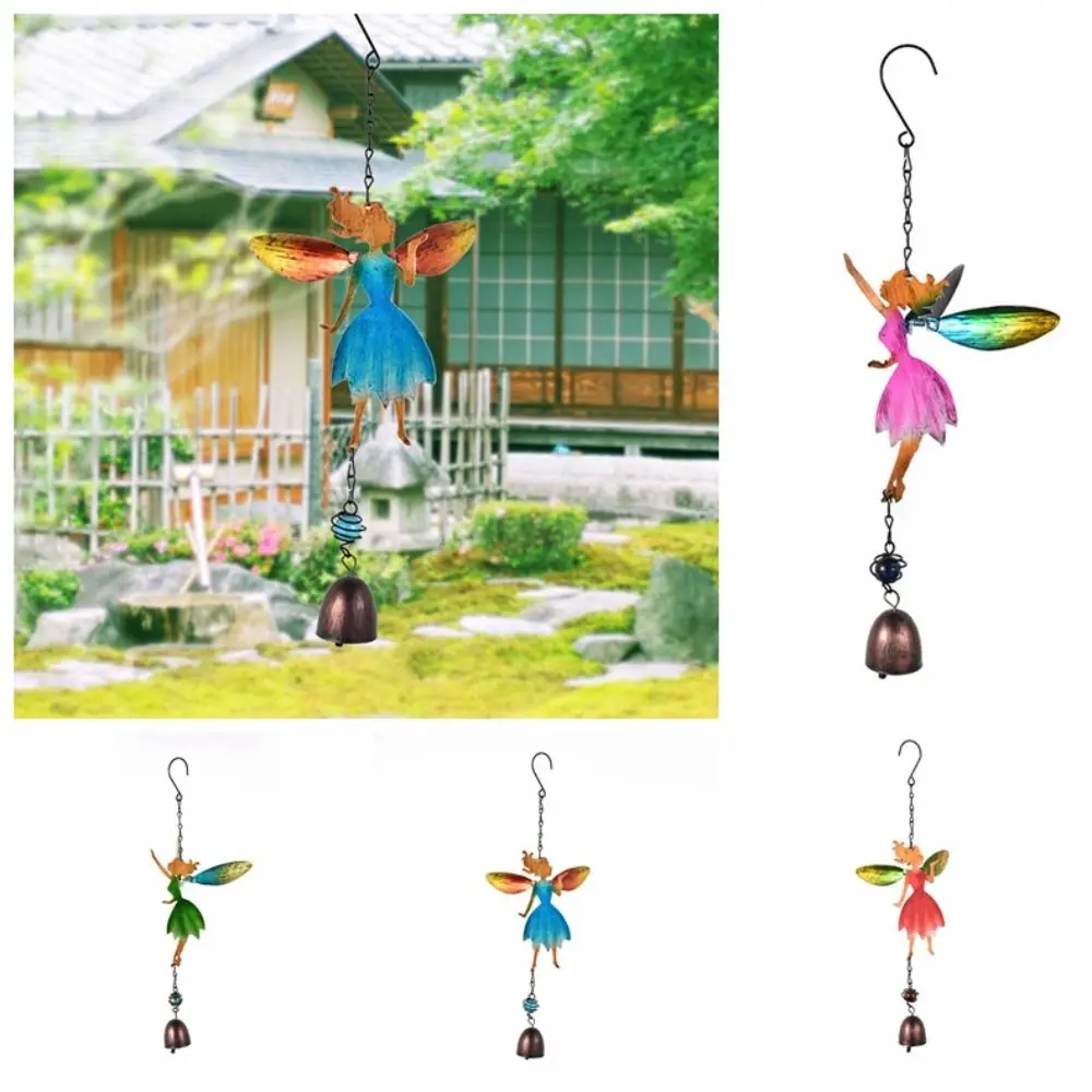 

Elf Wind Chime Retro Fairy Angel Wind Chimes Handmade Realistic Fairy Wind Bell Colored Iron Metal Windchimes Courtyard