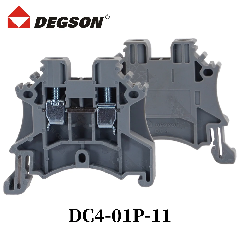

10Pcs DEGSON DC4-01P-11-00ZH DC4-PE Din rail terminal blocks KFDC4 01P Lead 7439-92-1 Phoenix Contact 32A 1000V