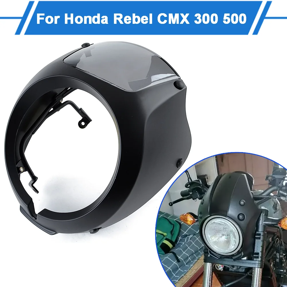 

For Honda Rebel CMX 300 500 CMX300 CMX500 2020 2021 Motorcycle Front Headlight Fairing Cover Mask