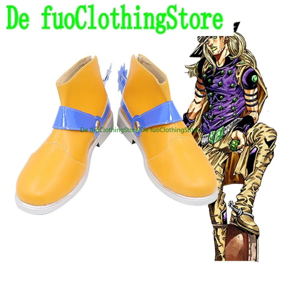 DefuoClothing Shoes Store Bizarre Adventure Julius Caesar Zeppeli Обувь для косплея Сапоги Игра Аниме Карнавал Вечеринка Хэллоуин