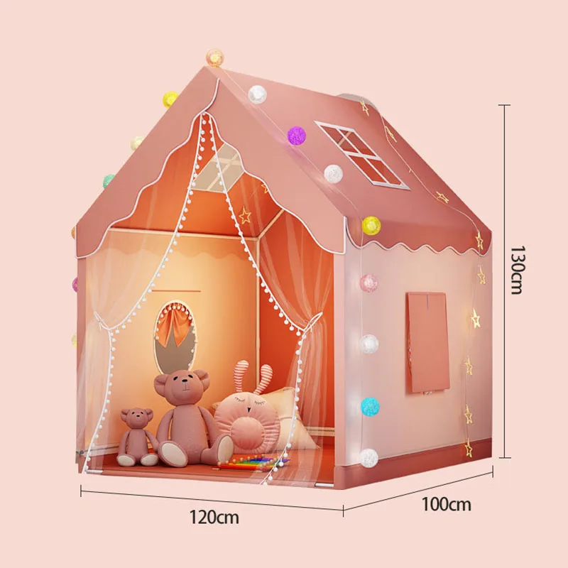 Tienda de juguete de gran tamaño para niños, casa de juguete para gatear para interiores, Castillo súper grande, juego de cama de fantasía de princesa, regalos para bebés