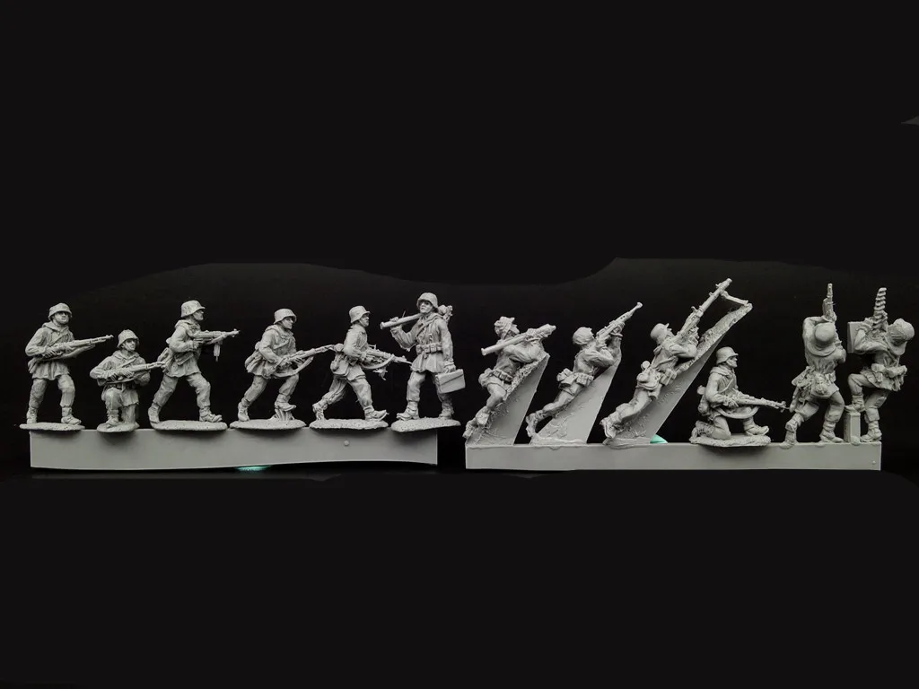1/72 Resin Soldier Die-Cast Model Kit Infantry Battle Propulsion Team 12-Person Assembly Kit Free Shipping