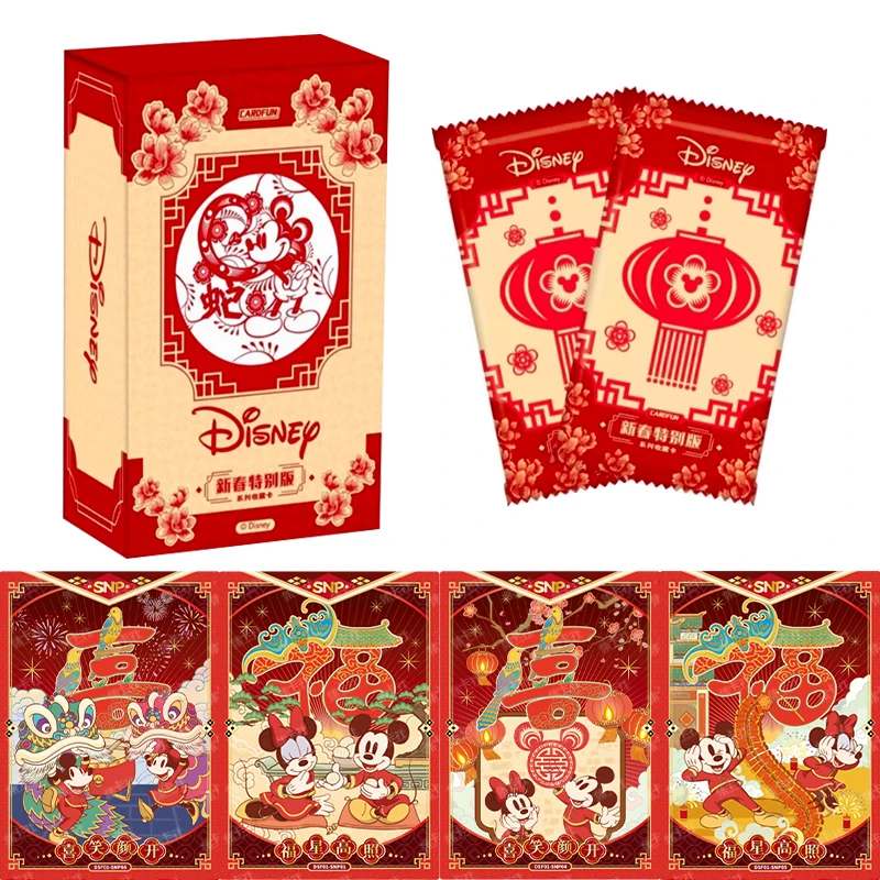 Card Fun Genuine Disney Card New Year's Special Edition Mickey Mouse Minnie Mouse Donald Duck Anime Collection Cards Toys Gifts