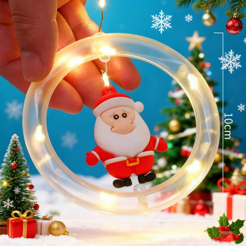 LED Santa Claus Curtain Light Christmas Decoration Home Interior Light String Night Light Christmas Gift New Year Decoration - view 6