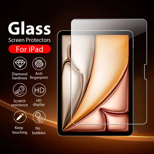 Imagen 1 del producto Vidrio templado para iPad 10. a 9 a generación A16 Pro 12,9 11 13 2025 Protector de pantalla para ipad Air 4 5 Mini 6 7 7 a 8 a 10,2 película