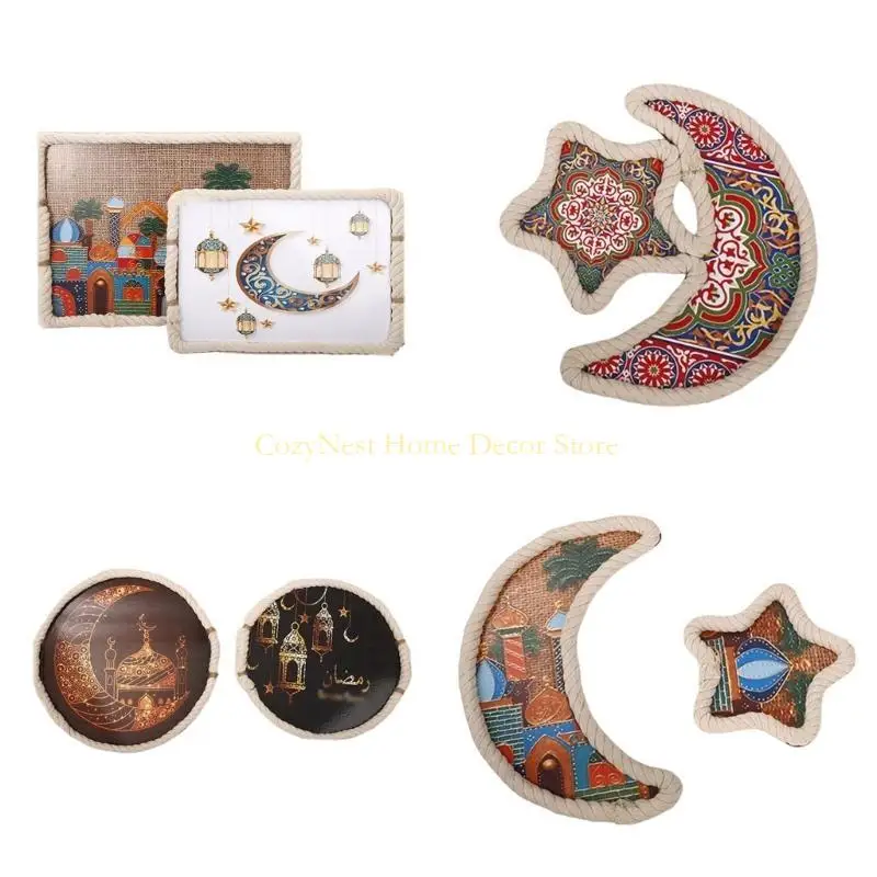 92 sofisticato Eid Mubarak Accento dei vassoi in legno per i decori e i regali Ramadans