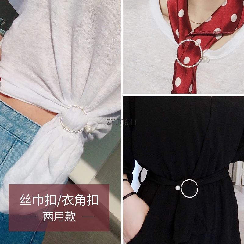 بروش المرأة تي شيرت الزاوية الأعلى تي شيرت تنحنح وشاح حريري مشبك الراقية الصدار دبوس