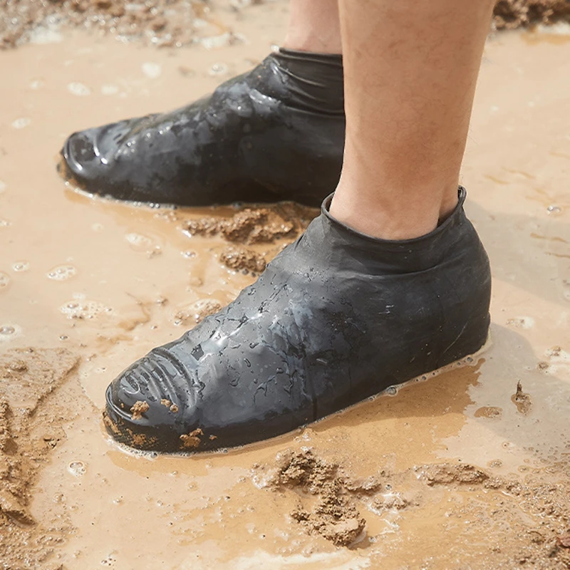 احذية المطر غطاء أحذية مضادة للماء سيليكون أغطية الحذاء قابلة لإعادة الاستخدام عدم الانزلاق أغطية الحذاء المطر المضادة للانزلاق احذية المطر غطاء أحذية