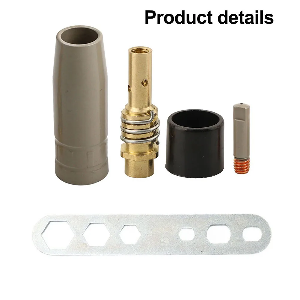 17PCS Welding Nozzle For Protection Accessories for 15AK Torch 0.6mm Tip Aperture Heat Resistant Copper Material Set