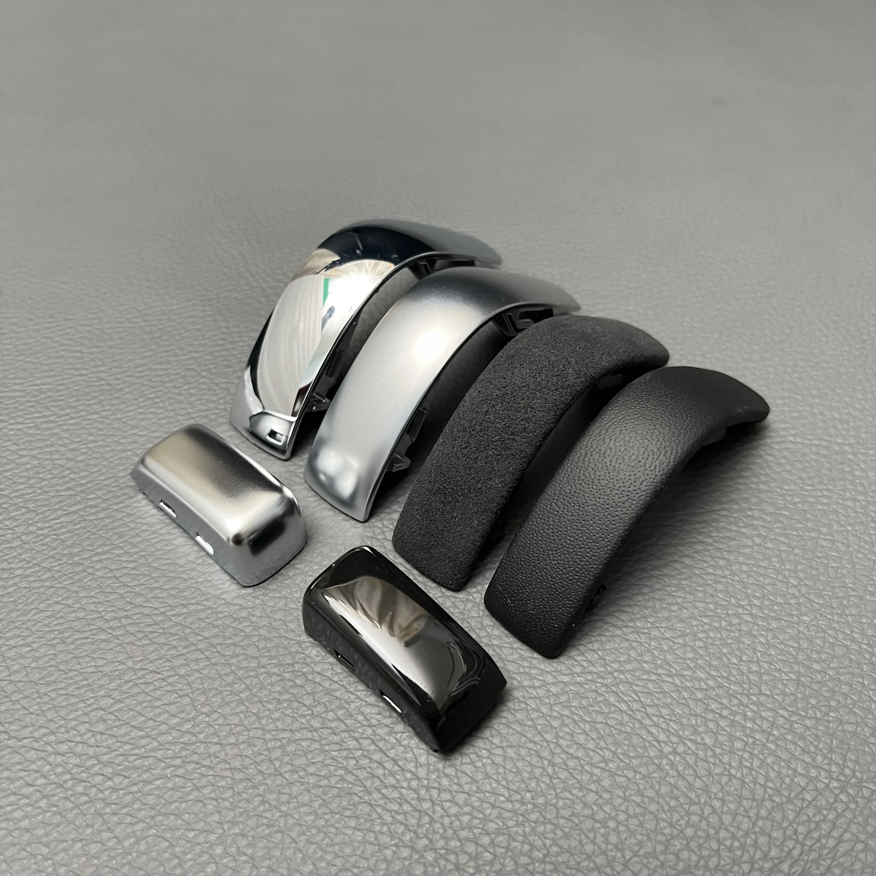 

No Logo DSG Emblem Chrome Matte Gloss Suede Shift Knob Gear Side Cover For VW Golf 6 7 R GTI Passat B7 B8 CC R20 Jetta MK6 GLI