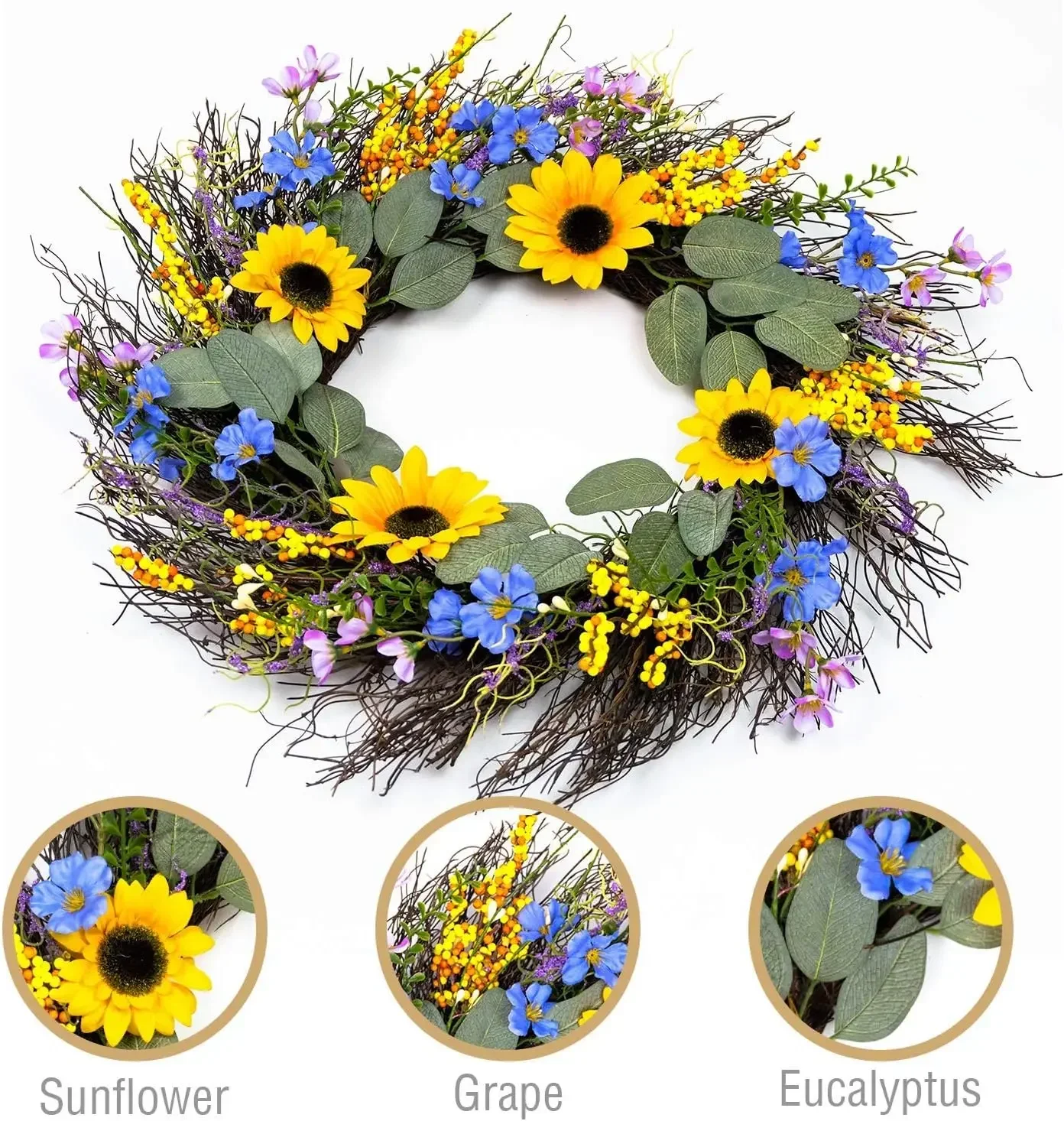 

Весенний венок подсолнечника 22 дюйма (Грапверина)