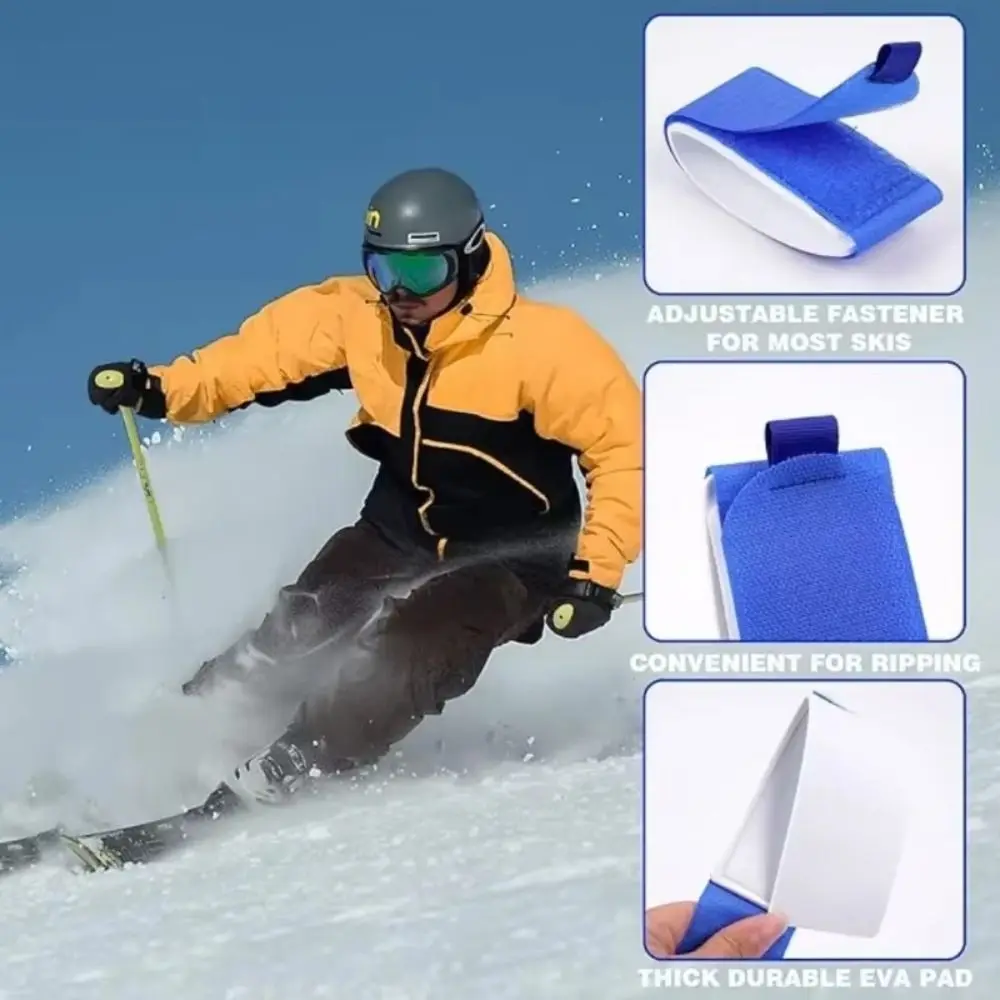 Adjustable Ski Fastener Straps Band Wrap Protective Pads Ski Wraps Ties Nylon EVA Black Snowboard Binding Straps Ski Enthusiasts