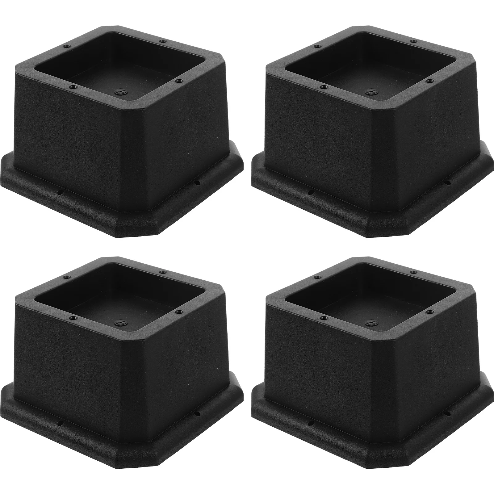 

4pcs Furniture Leg Risers Bed Foot Cushions Heavy Duty Chair Table Couch Riser Blocks Rubber Anti-Slip Floor Protectors Storage