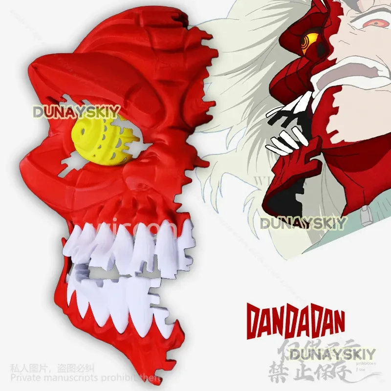 

XT8Anime Dandadan Cosplay Turbo Granny 3D Printing Base Half Mask Hard Plastic Mask Costume For Halloween Christmas Cos CusXT6@!