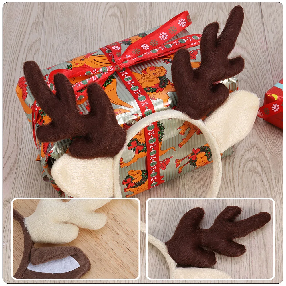

2 Pcs Antler Headbands for Women Deer Antlers Adult Hair Accessories Party Costume