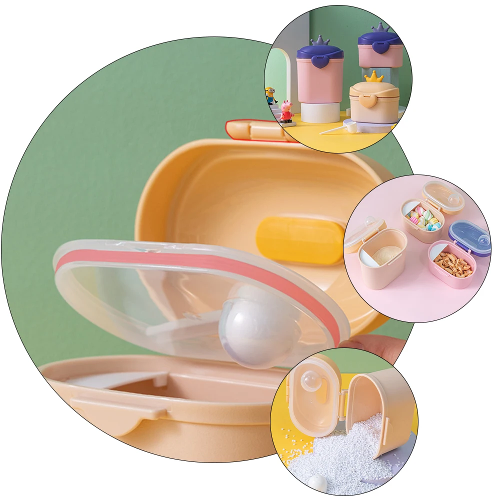 

Portable Milk Powder Box Round Hole Design Sealed Baby Food Container Formula Dispenser Storage Container For Travel Safe