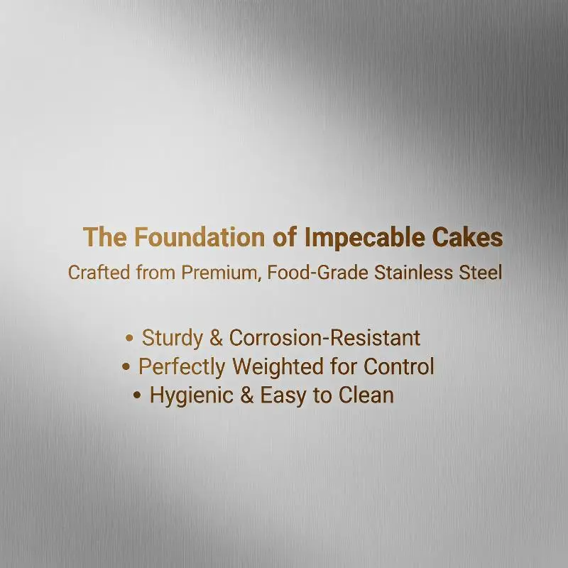 Stainless Steel Cake Scraper Double Serrated Edge Rust Resistant Anti Deform Baking Tool for Cake Decorating Jobs