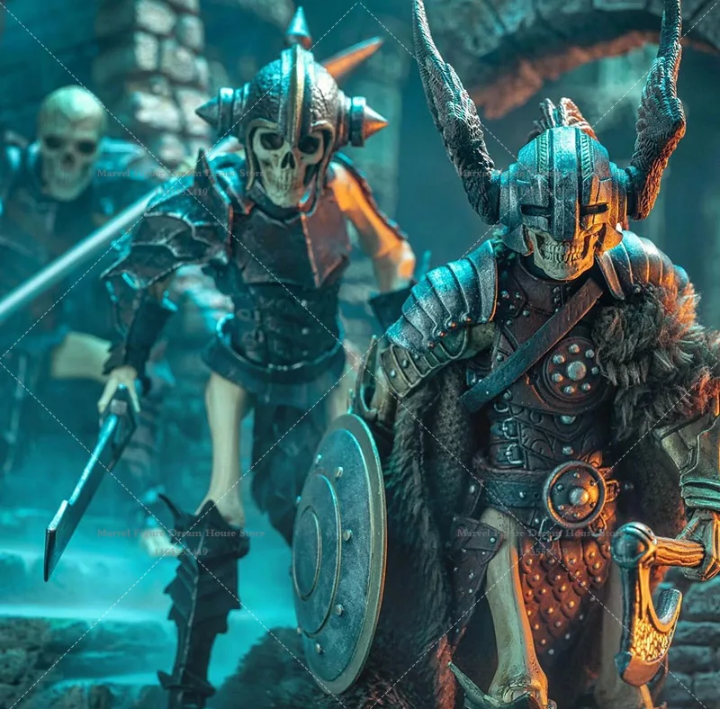 1/12 스케일 6인치 포 호스맨 신화 군단 손오공 기사 제이콥 데스 마스크 여성 해골 풀 세트 액션 피규어 병사