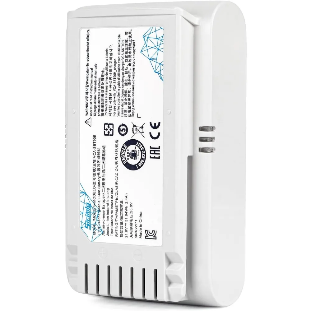

Сменная аккумуляторная батарея 21.6V 2400mAh, совместимая с беспроводными вертикальными пылесосами серии Jet