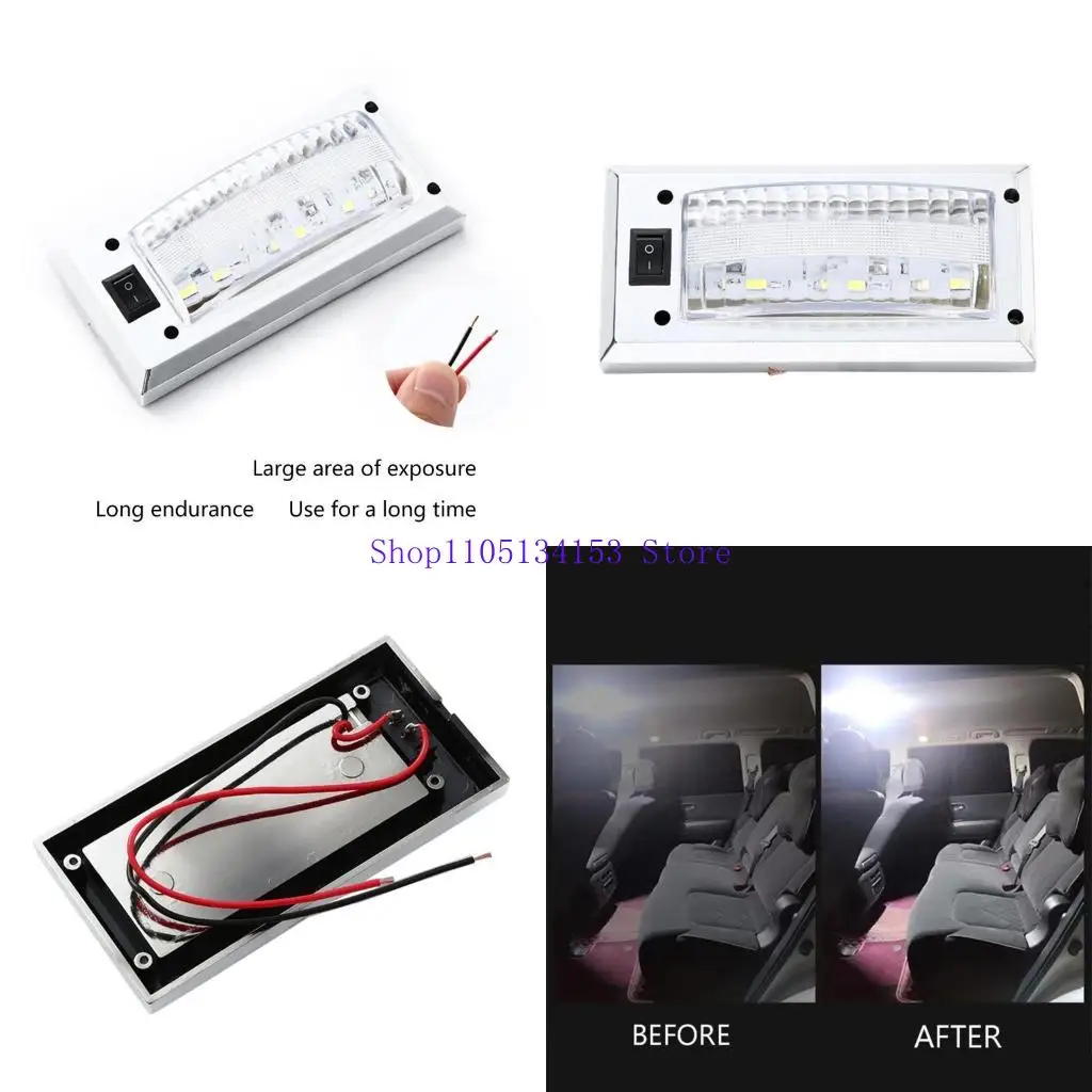 

HG89 Светодиодный купол легкий автомобильный автомобиль Панель считываемой пластины 12V-24V Потолочная крыша лампа крыши