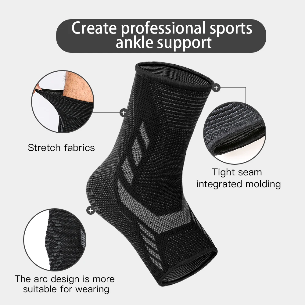 Vilico 1Pc Compression Nylon Knitting Ankle Brace Protector Football Basketball Ankle Support Protective Tobillera Deportiva