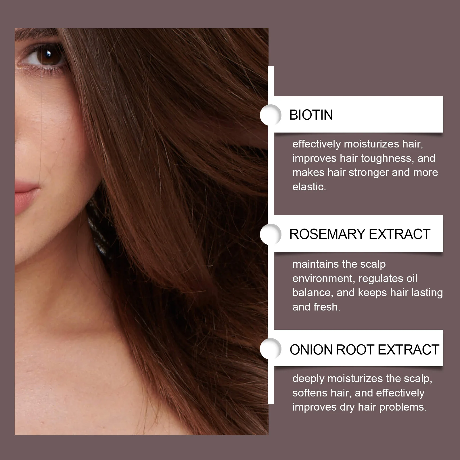 3-in-1 Onion Shampoo Gentle Hair Cleaning Smooth Strands Moisturizing Scalp Hair Care Shampoo