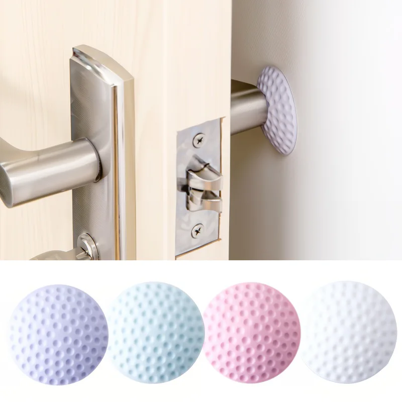 

3PCS Door Stick Golf Volleyball Basketball Styling Rubber Fender Handle Door Lock Protective Pad Protection 3d Wall Stickers