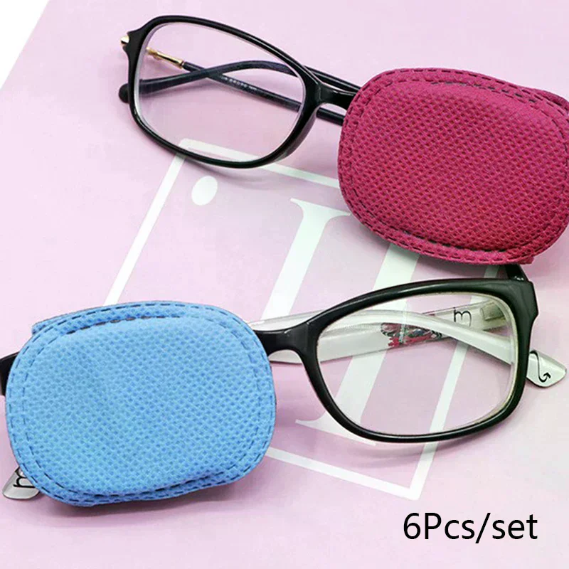 6pcs Eye Patch Amblyopia Eyeglasses Patches Kid Strabismus Vision Care High-Quality Material For Durable Use
