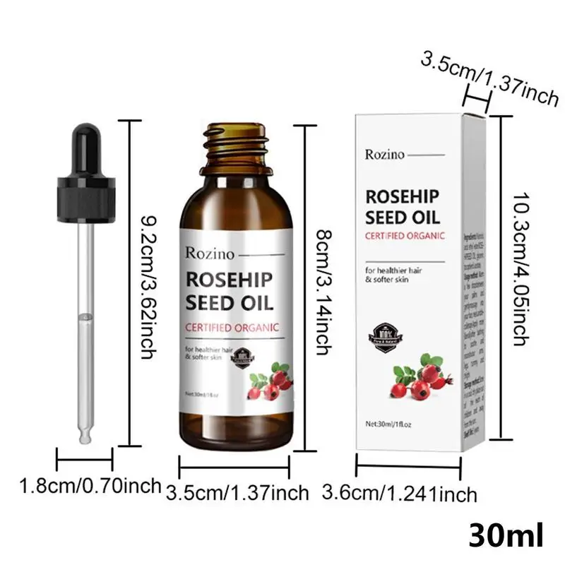 Olio di rosa canina per il viso olio di Base di rosa canina lenitivo per la pelle essenza di rosa canina biologica per massaggio Gua Sha 1 OZ puro spremuto a freddo