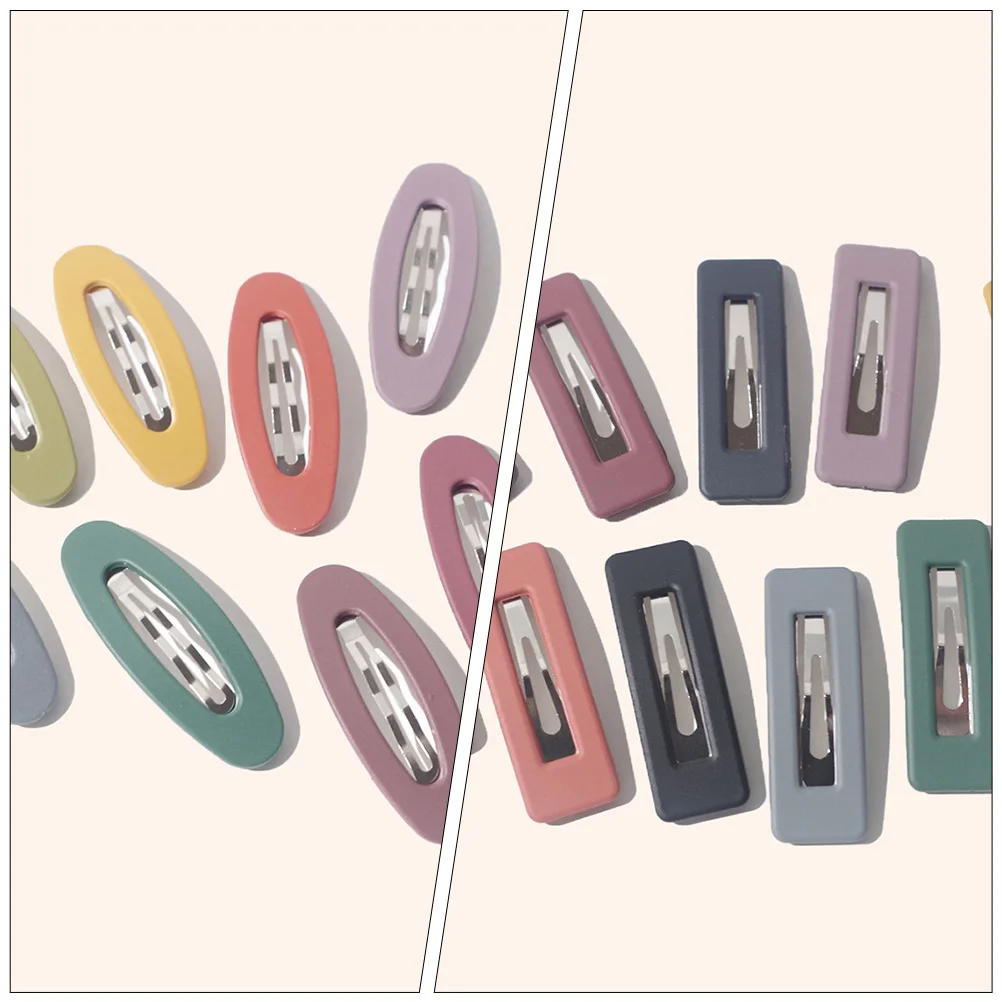 

30pcs Hollow Hair Clips Simple Alloy Plastic Barrettes Girls Stylish Frosted Bangs Hairpins Lovely Decorative Organizing Tool