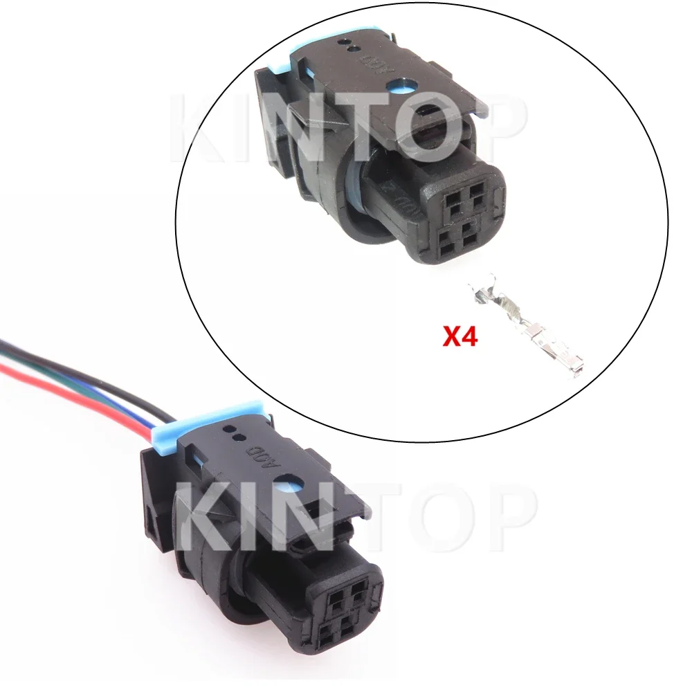 1 Set 4 Pins Miniature Waterproof Connector Car External Handle Inductor Cable Socket AC Assembly 3C0973704 3C0973704 1718109-1